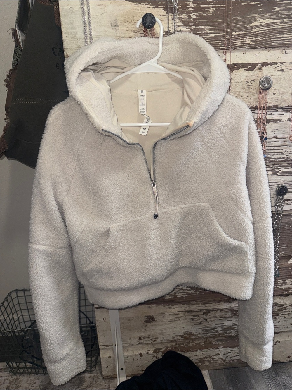 lululemon athletica Scuba Oversized Half-Zip Fleece Hoodie - White Opal